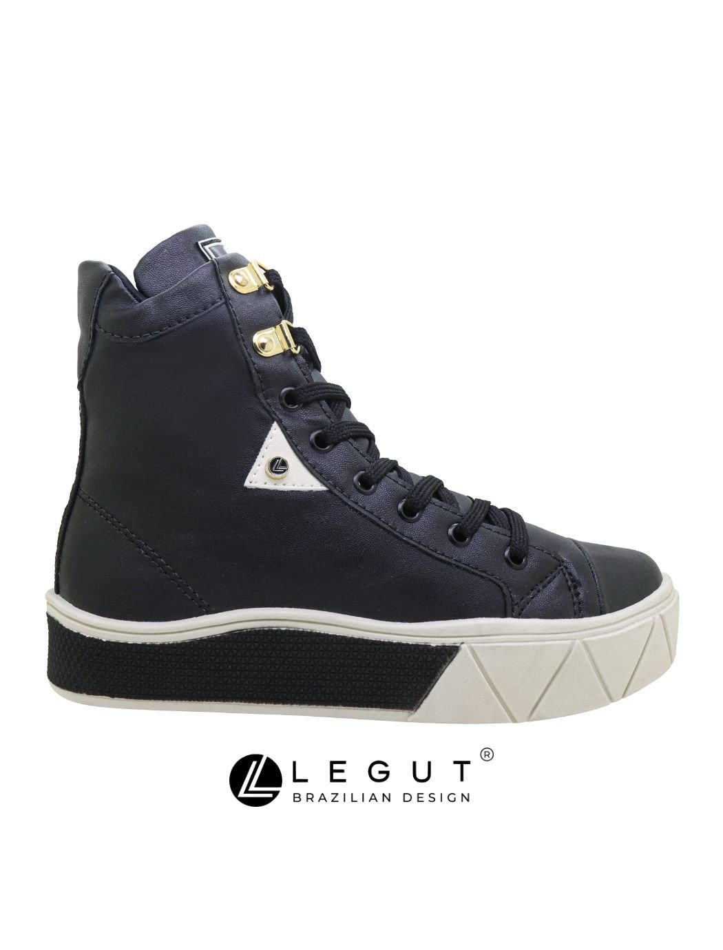 Tênis Casual Urban Boot Animal Print Zebra E Preto - Legut