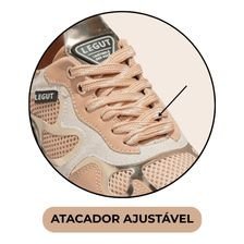 tenis organic power nude e dourado legut 1