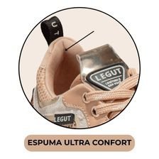 tenis organic power nude e dourado legut 2