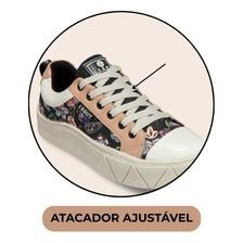 tenis casual urban flower orquidea legut 1det