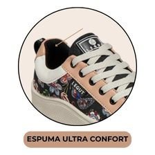 tenis casual urban flower orquidea legut 2det