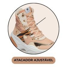 tenis boot organic power nude e dourado legut 1det