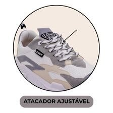 tenis casual sneaker confort cinza e refletivo legut 1det