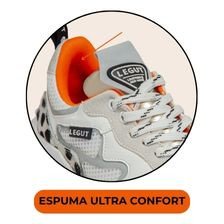 tenis organic power branco e cinza legut 2det