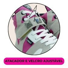 tenis para academia cinza e rosa legut 1det