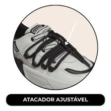 tenis casual street cool branco e preto legut 1det