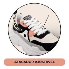 02 tenis casual sneaker confort preto e cinza feminino legut