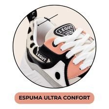 04 tenis casual sneaker confort preto e cinza feminino legut