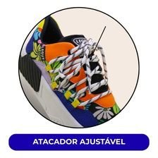 tenis casual street flower azul e laranja legut 1det