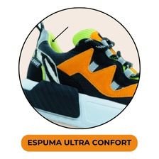 tenis street cyrcus preto e laranja legut 2det